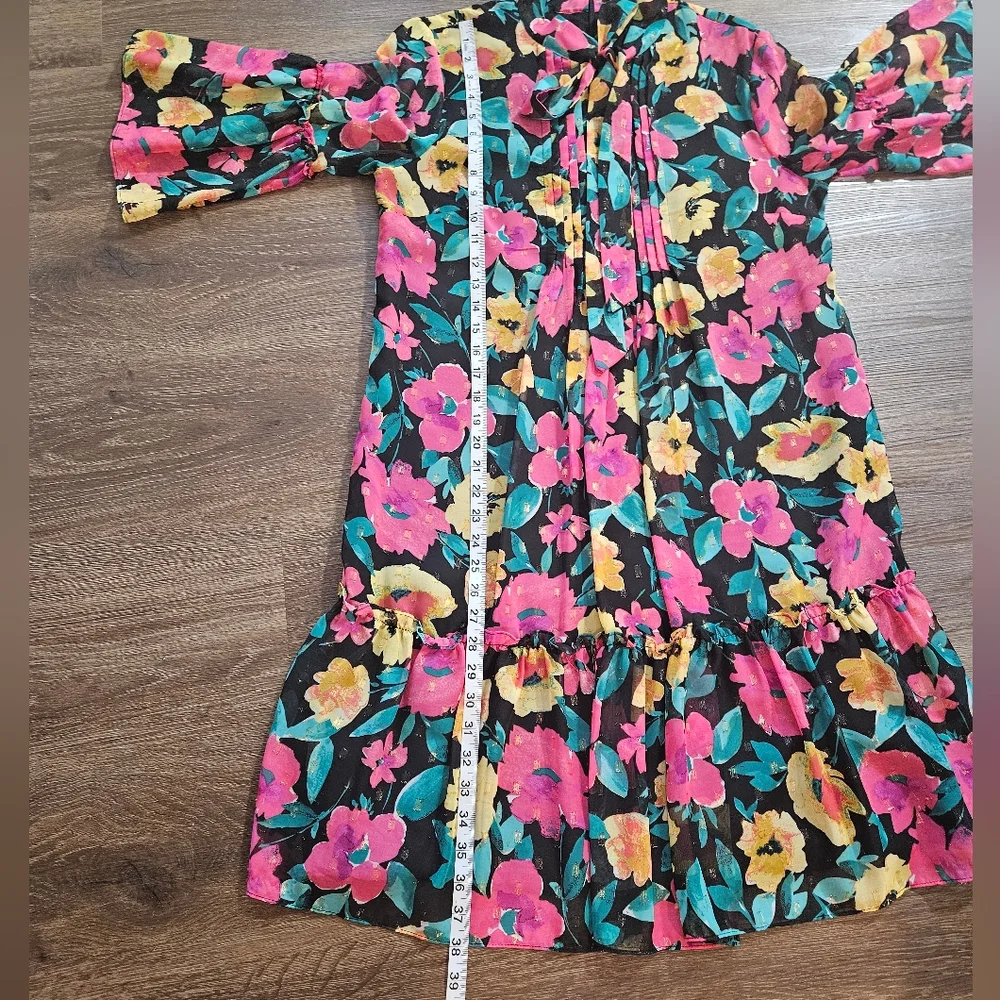 NWT Tahari Summer Shift Floral Print Mini Dress sz 10 - Picture 8 of 14